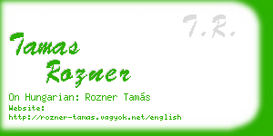 tamas rozner business card