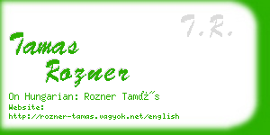 tamas rozner business card